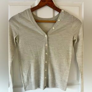 J Crew, XXS, grey, merino wool sweater. Reversible!!